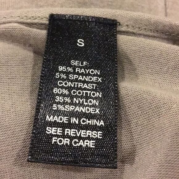 BKE Red Taupe Lace Long Sleeve T Shirt S - Picture 5 of 7